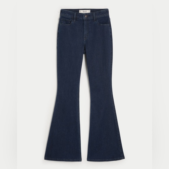 HOLLISTER Women’s High Rise Dark Wash Flare Jeans Size 20 Regular NWT - Picture 2 of 4